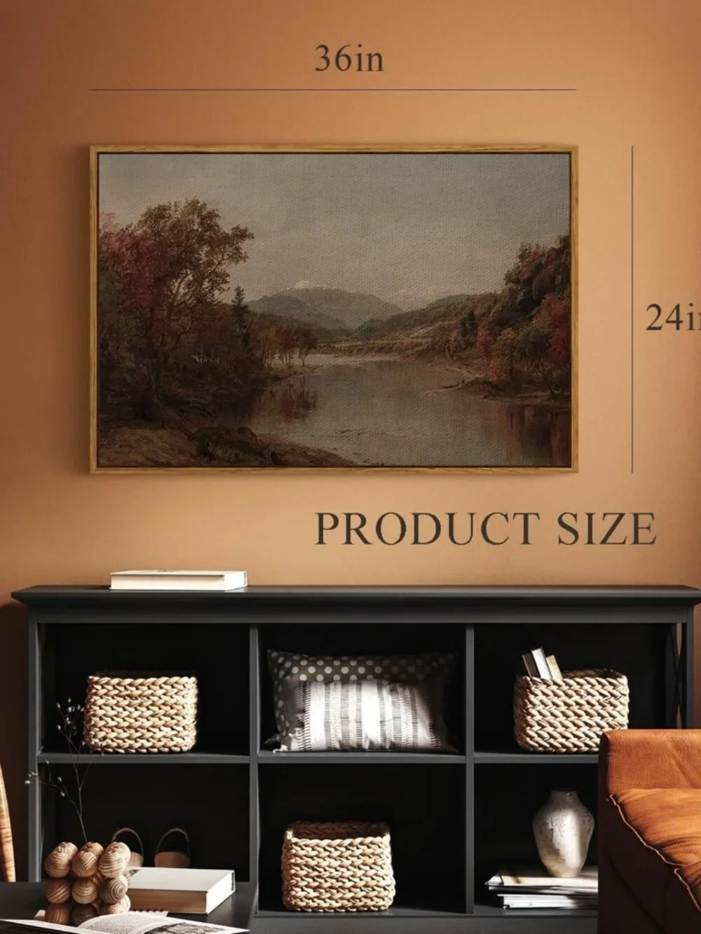 Vintage Framed Canvas Wall Art 24x36